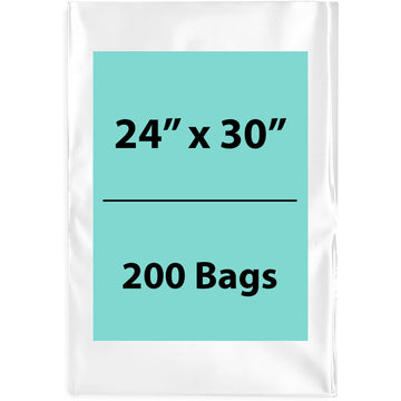 Clear poly bags Flat 24 inch (width) X 30 inch (Height) LDPE